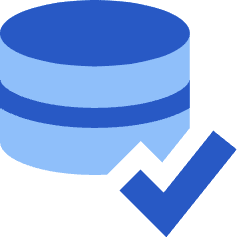 Database Check Icon from Sharp Flat Set
