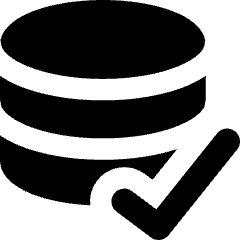Database Check Icon from Core Solid Set