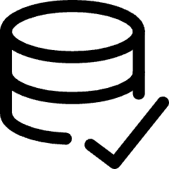 Database Check Icon from Core Line Set