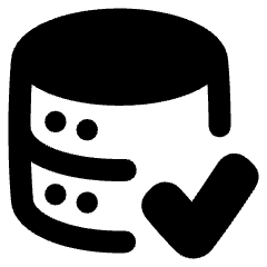 Database Check Icon from Plump Remix Set