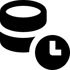 Database Clock Schedule Icon from Nova Solid Set