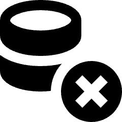 Database Cross Remove Icon from Nova Solid Set
