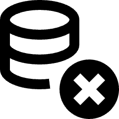 Database Cross Remove Icon from Nova Line Set