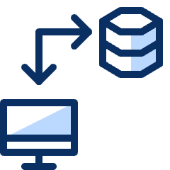 Database Data Transfer Computer Imac 1 Icon from Cyber Duotone Set