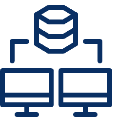 Database Data Transfer Computer Imac 2 Icon from Cyber Line Set