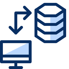 Database Data Transfer Computer Imac 3 Icon from Cyber Duotone Set