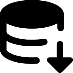 Database Download Icon from Core Remix Set