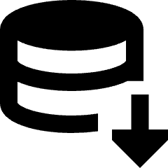 Database Download Icon from Sharp Remix Set