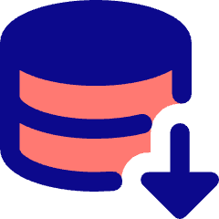 Database Download Icon from Core Pop Set