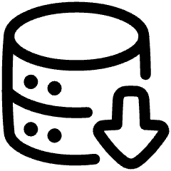 Database Download Icon from Plump Line Set