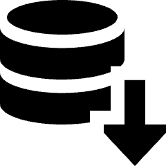 Database Download Icon from Sharp Solid Set