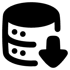 Database Download Icon from Plump Remix Set