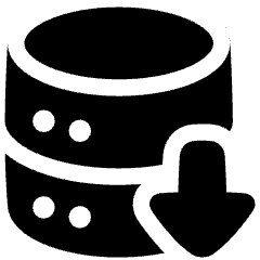 Database Download Icon from Plump Solid Set