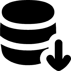 Database Download Icon from Flex Solid Set