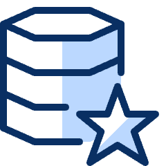 Database Favorite Star Icon from Cyber Duotone Set