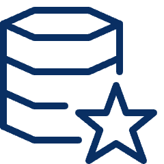Database Favorite Star Icon from Cyber Line Set