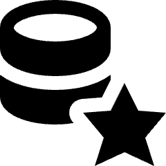 Database Favourite Star Icon from Nova Solid Set