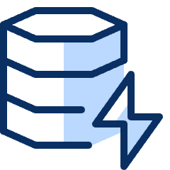 Database Flash Lightning Icon from Cyber Duotone Set