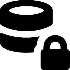 Database Lock Icon from Micro Solid Set