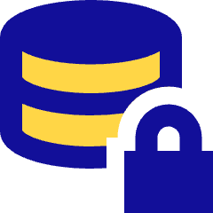 Database Lock Icon from Sharp Pop Set