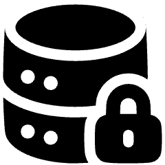 Database Lock Icon from Plump Solid Set
