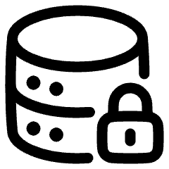 Database Lock Icon from Plump Line Set