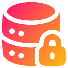 Database Lock Icon from Plump Gradient Set