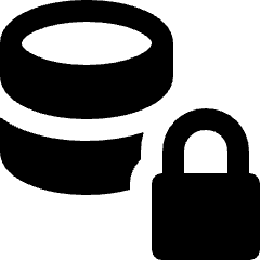Database Lock Security Icon from Nova Solid Set