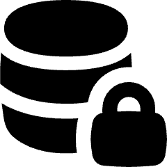 Database Lock Icon from Flex Solid Set