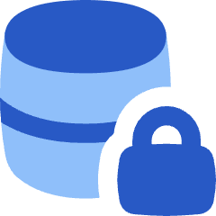 Database Lock Icon from Flex Flat Set