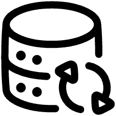 Database Refresh Icon from Plump Line Set