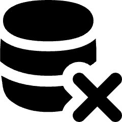 Database Remove Icon from Flex Solid Set