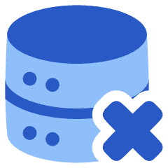 Database Remove Icon from Plump Flat Set