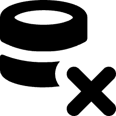 Database Remove Icon from Micro Solid Set