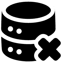 Database Remove Icon from Plump Solid Set