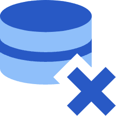 Database Remove Icon from Sharp Flat Set