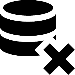 Database Remove Icon from Sharp Solid Set