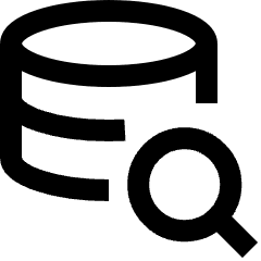 Database Search Icon from Sharp Line Set