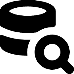 Database Search Icon from Micro Solid Set