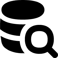 Database Search Icon from Flex Solid Set