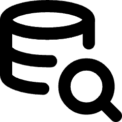 Database Search Icon from Micro Line Set