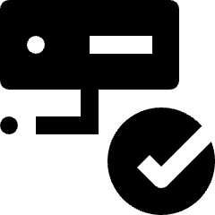 Database Server Check Approve Icon from Nova Solid Set
