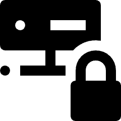 Database Server Lock Security Icon from Nova Solid Set