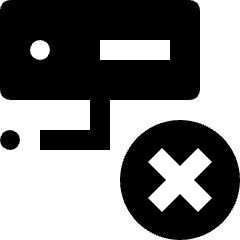 Database Server Remove Cross Icon from Nova Solid Set