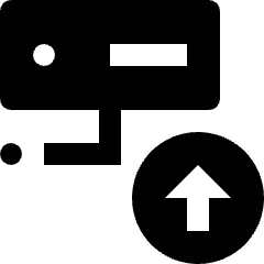 Database Server Upload Icon from Nova Solid Set