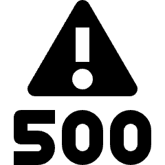 Database Server Warning Code 500 Icon from Nova Solid Set