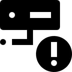 Database Server Warning Icon from Nova Solid Set