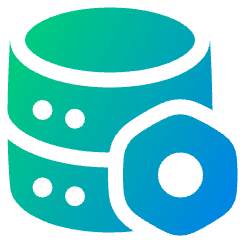 Database Setting Bolt Nut Icon from Plump Gradient Set