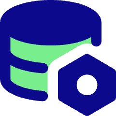 Database Setting Bolt Nut Icon from Core Pop Set