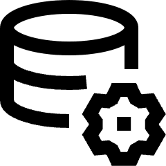 Database Setting Icon from Sharp Line Set
